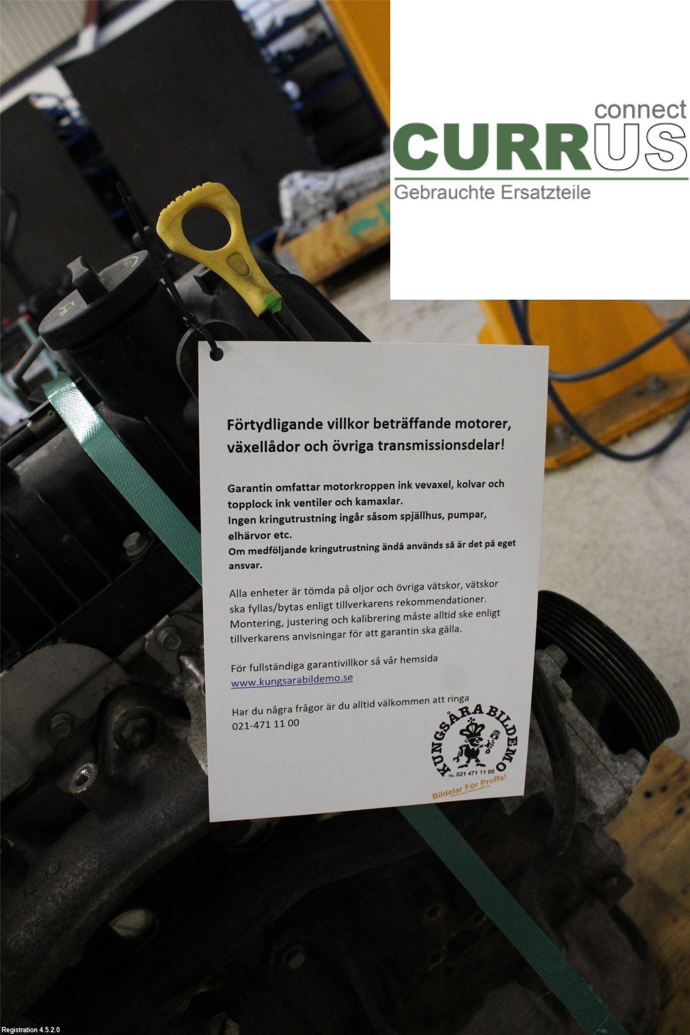 KIA SPORTAGE (SL) 11-15 Engine Z62612FZ00 D4HA