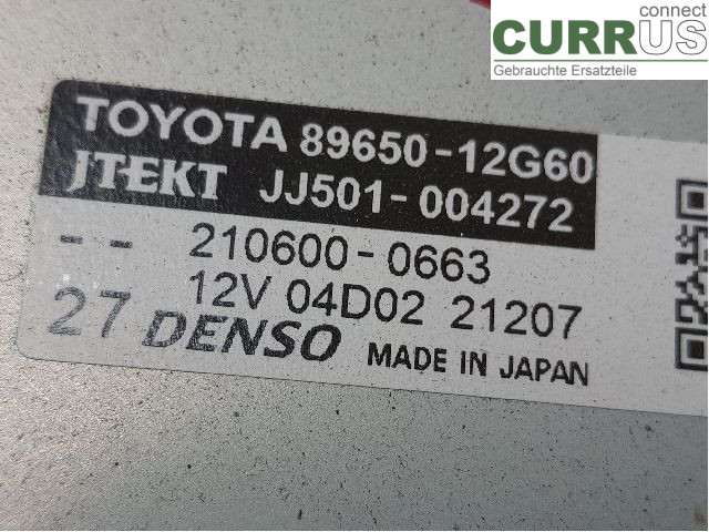 TOYOTA COROLLA 19- Elektryczna pompa wspomagania 89650-12J80 M20A-FXS