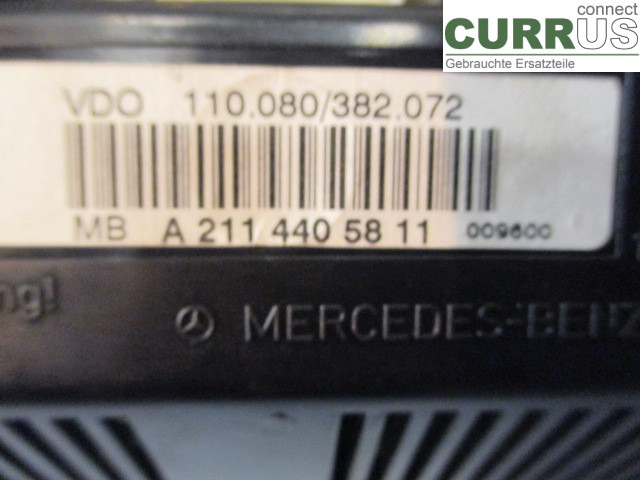 MB E-KLASS (W211)   02-09 Instrument cluster / comb A2114405811 M112.949 3.2