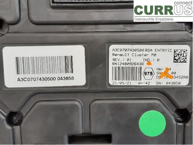 DACIA DUSTER  18- Instrumentenkombination 248092643R H4D-470