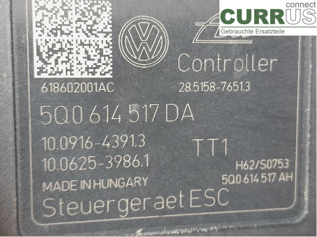 VW PASSAT  15-19 ABS Hydraulic unit 5Q0614517FM DFHA