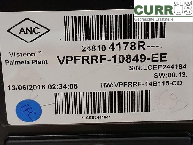 RENAULT CLIO IV   12-16 Instrument cluster / comb 248101596R H4B-408