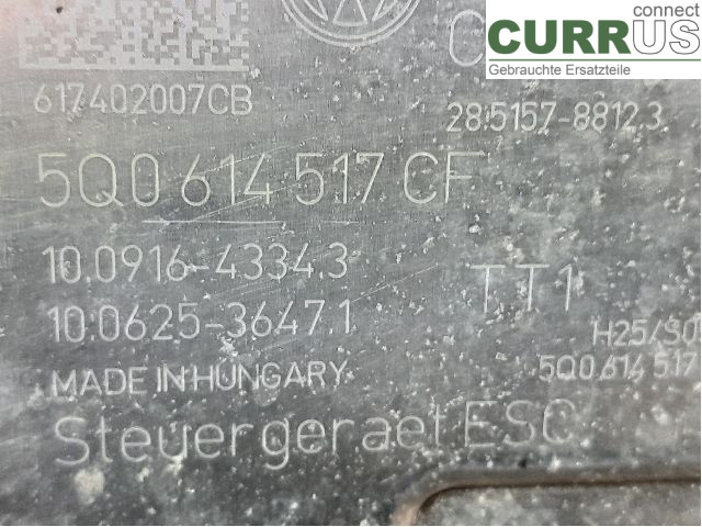 VW GOLF / E-GOLF VII   13-20 ABS Hydraulic unit 5Q0614517FK DJHA