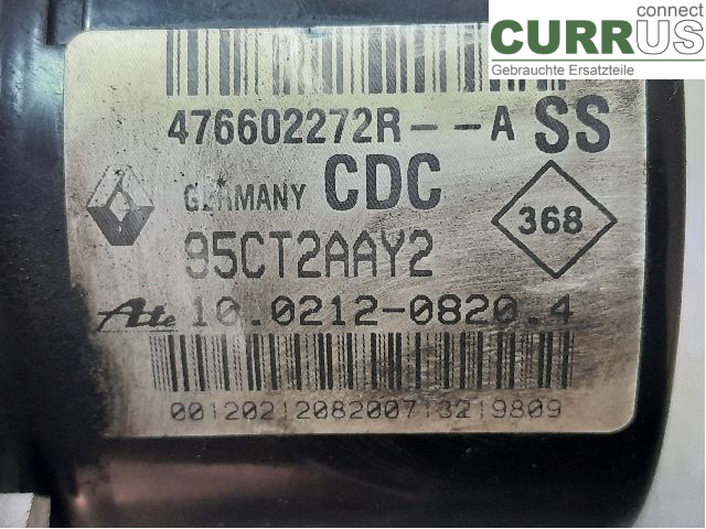 RENAULT SCÉNIC III/GRAND 09-16 ABS hydraulisk enhed 476608933R K9K-837