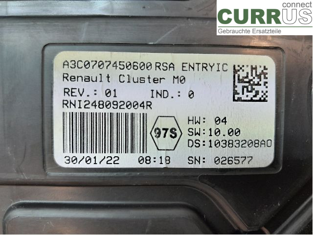 RENAULT MASTER III 20- Instrument cluster / comb 248096232R M9T-708
