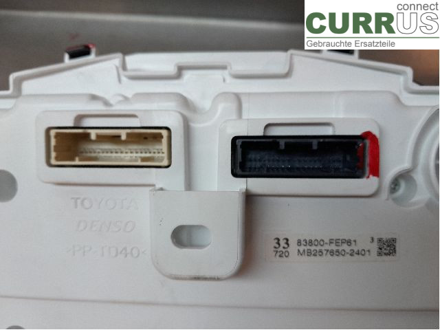 TOYOTA COROLLA 19- Instrument cluster / comb 83800-FEV91 2ZR-FXE