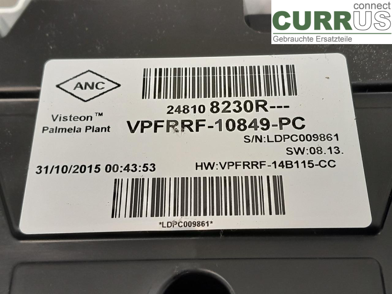 RENAULT CAPTUR 13-19 Instrument cluster / comb 248100202R H5F-412