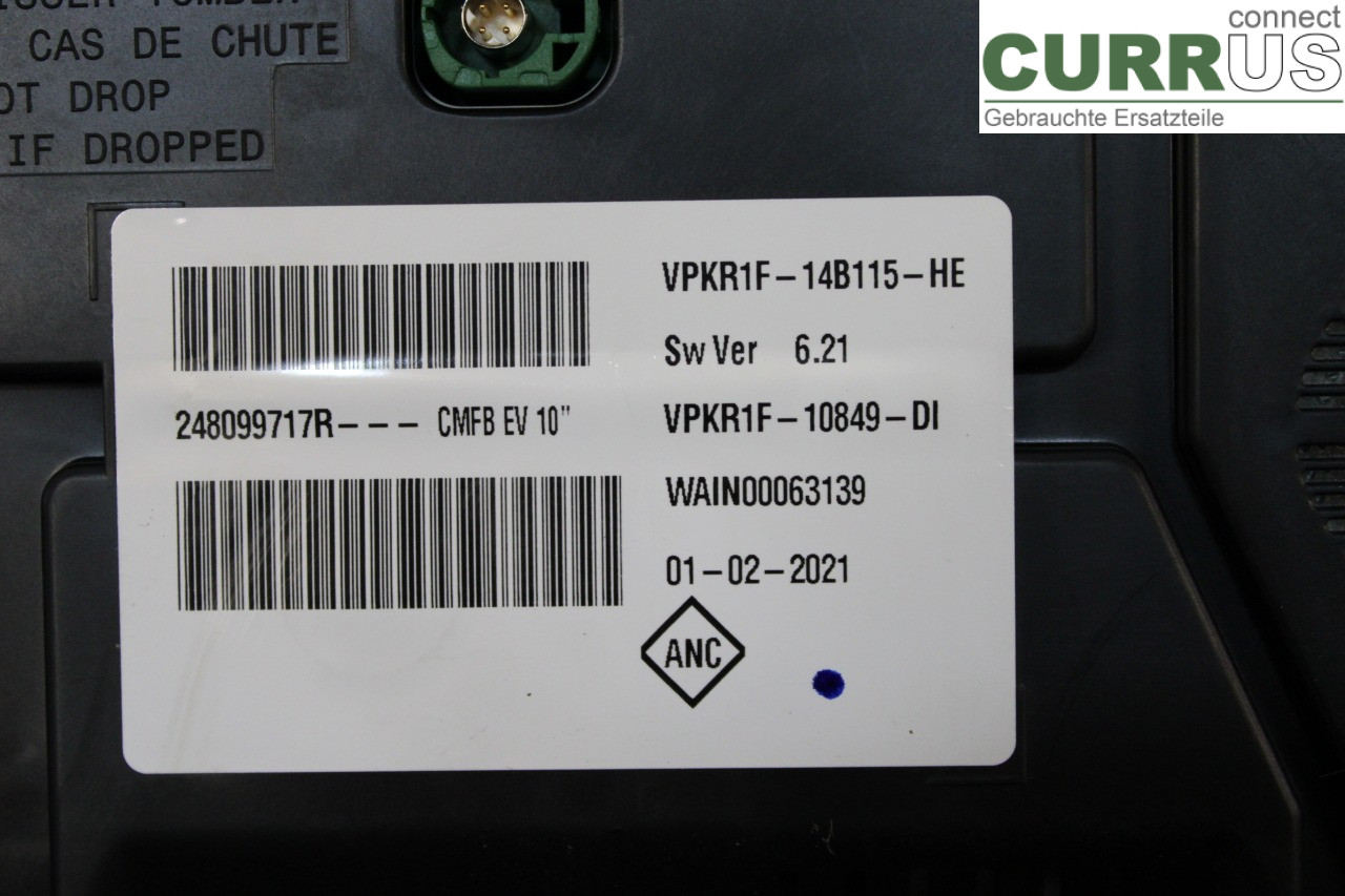 RENAULT ZOE 13-> Instrumentenkombination 248096175R 5AQ-80