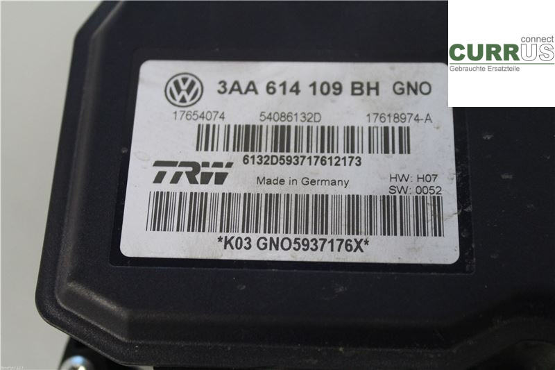 VW PASSAT  11-14 ABS-Hydraulikeinheit 3AA614109BH 2,0 TDI