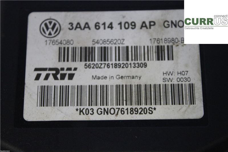VW PASSAT  11-14 ABS-Hydraulikeinheit 3AA614109BH 2,0 TDI