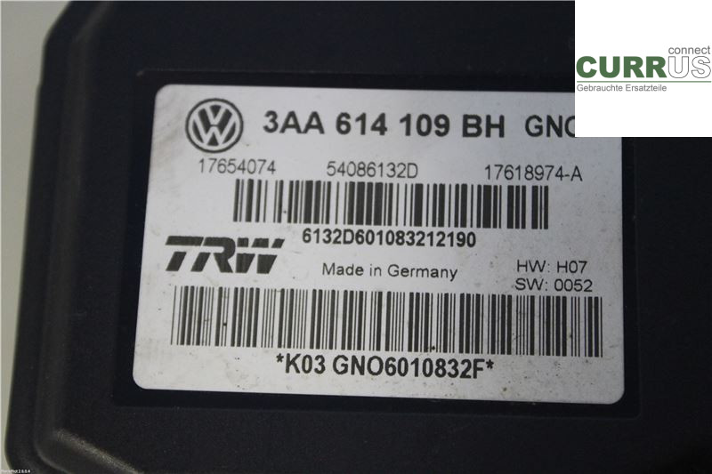 VW PASSAT  11-14 ABS-Hydraulikeinheit 3AA614109BH 2,0 TSI