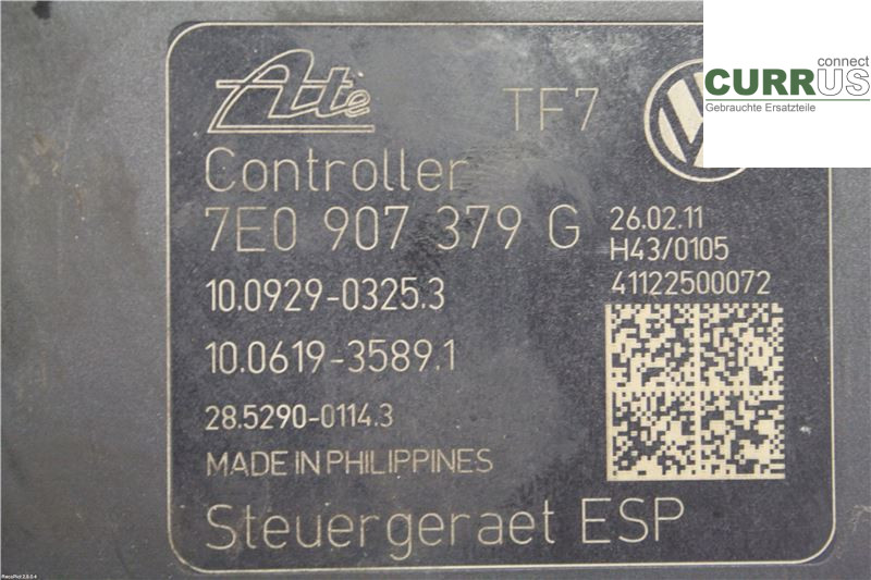 VW TRANSP/CARAVELLE 04-15 ABS hydraulisk enhet 7E0614517C 2.0 TDI