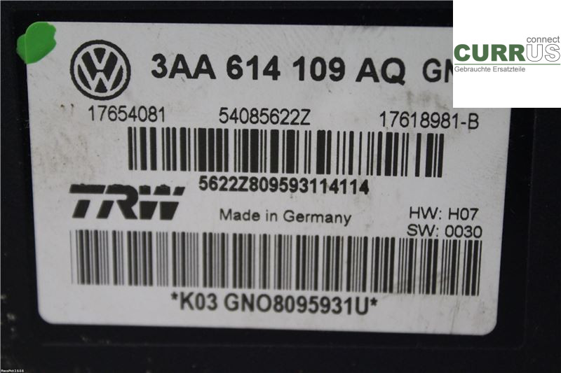 VW PASSAT  11-14 ABS-Hydraulikeinheit 3AA614109BM 2.0 TDI