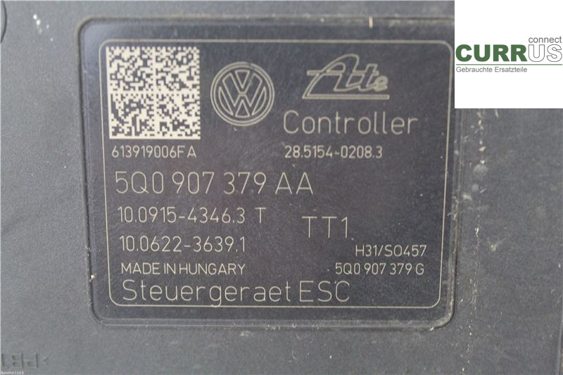 VW GOLF / E-GOLF VII   13-20 ABS Hydraulic unit 5Q0614517T 1,6 TDI