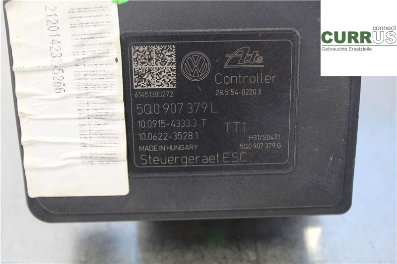 AUDI A3/S3 8V  13-20 Hydrauliczna jednostka ABS 5Q0614517K 1,4 TCNG GAS