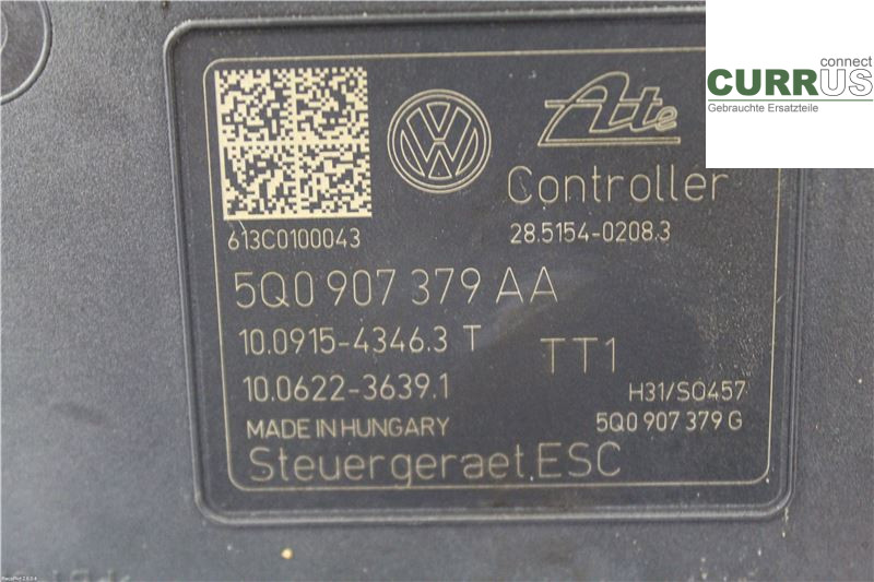 VW GOLF / E-GOLF VII   13-20 ABS Hydraulic unit 5Q0614517T 1,6 TDI