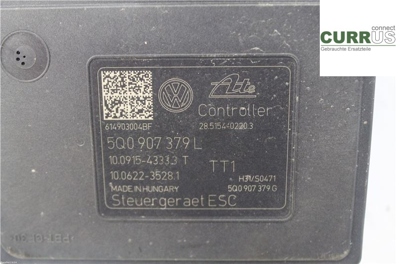 VW GOLF / E-GOLF VII   13-20 Unité hydraulique ABS 5Q0614517K 1,2 TSI