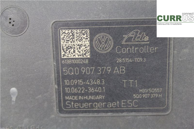 VW GOLF / E-GOLF VII   13-20 ABS-Hydraulikeinheit 5Q0614517AA 2,0 TDI