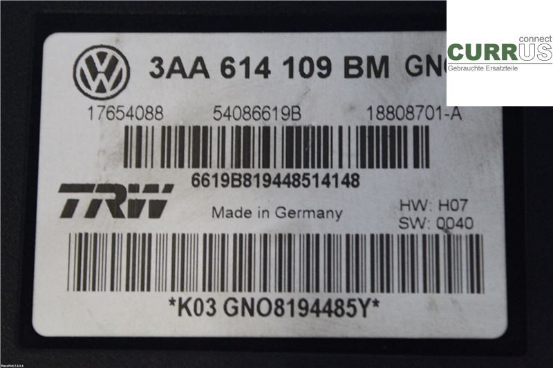 VW PASSAT  11-14 ABS-Hydraulikeinheit 3AA614109BM 2,0 TDI