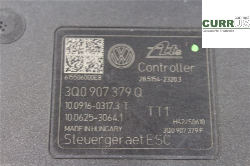 VW GOLF / E-GOLF VII   13-20 ABS hydraulisk enhet 3Q0614517Q 1,2 TSI