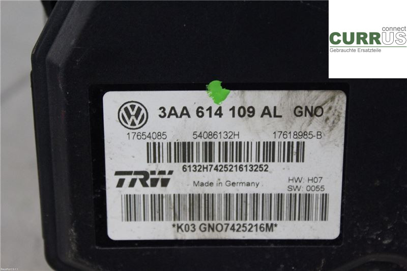 VW PASSAT  11-14 ABS-Hydraulikeinheit 3AA614109AL 2,0 TDI