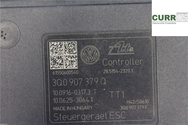 VW GOLF / E-GOLF VII   13-20 ABS hydraulisk enhet 3Q0614517Q 1,2 TSI