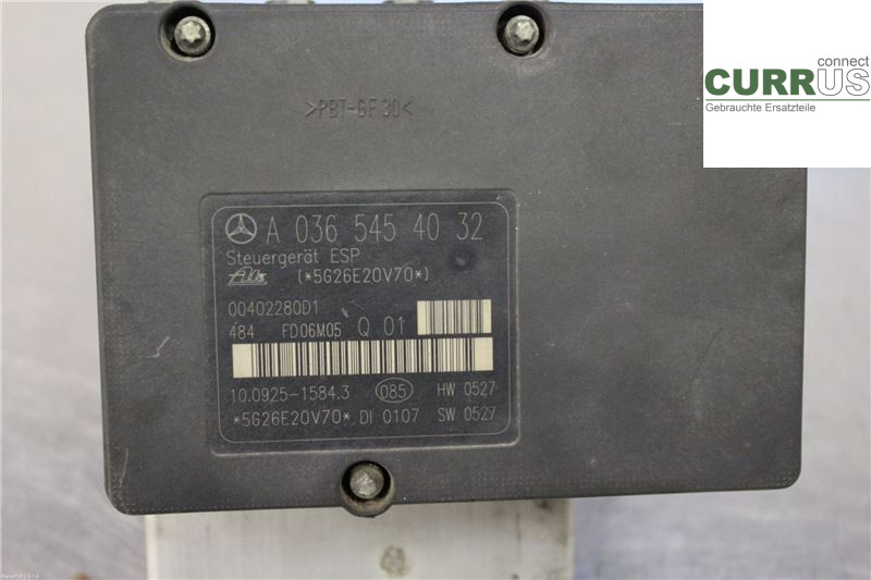 MB C (203)       00-07 ABS Hydraulic unit A0064310312 1,8 Kompressor
