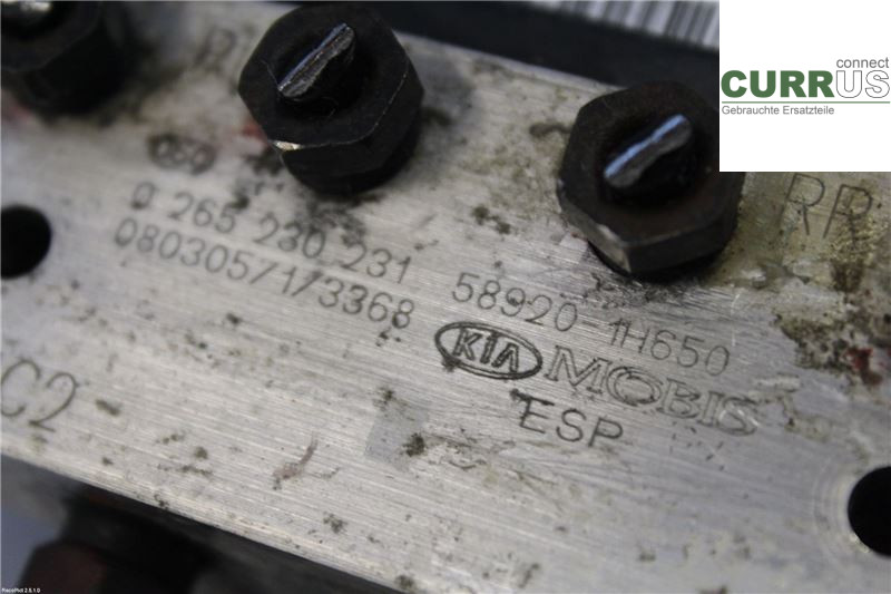 KIA CEE´D   06-12 ABS hydraulisk enhed 58920-1H65A 1.6 16V