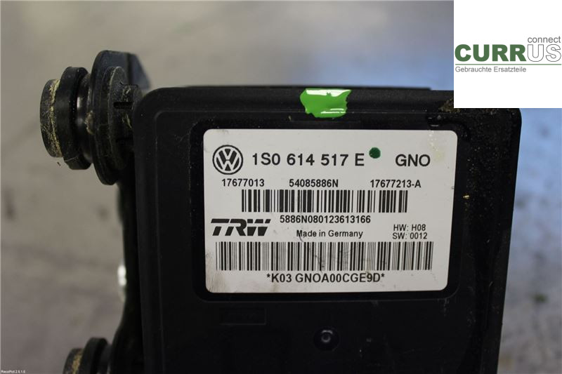 VW UP! / E-UP! ABS Hydraulic unit 1S0614517L 1,0