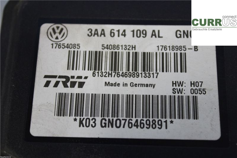 VW PASSAT  11-14 ABS-Hydraulikeinheit 3AA614109AL 2.0 TDI