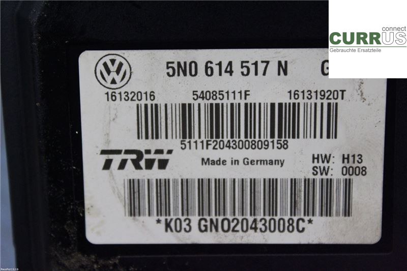 VW TIGUAN 07-16 ABS Hydraulic unit 5N0614517N 1,4 TSI