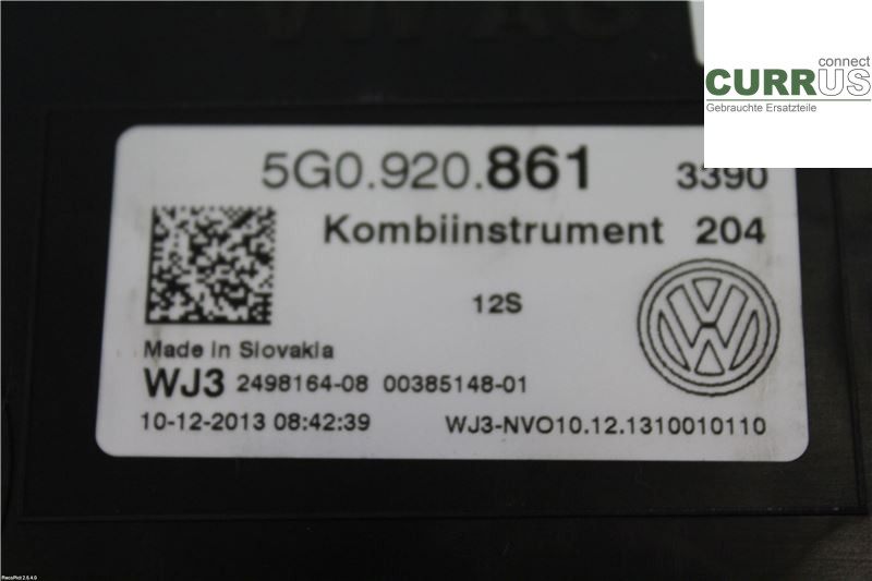 VW GOLF / E-GOLF VII   13-20 Instrument cluster / comb 5G0920861 1,4 TSI