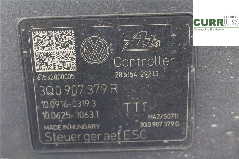 VW GOLF / E-GOLF VII   13-20 ABS Hydraulic unit 3Q0614517R R 2,0 TSI