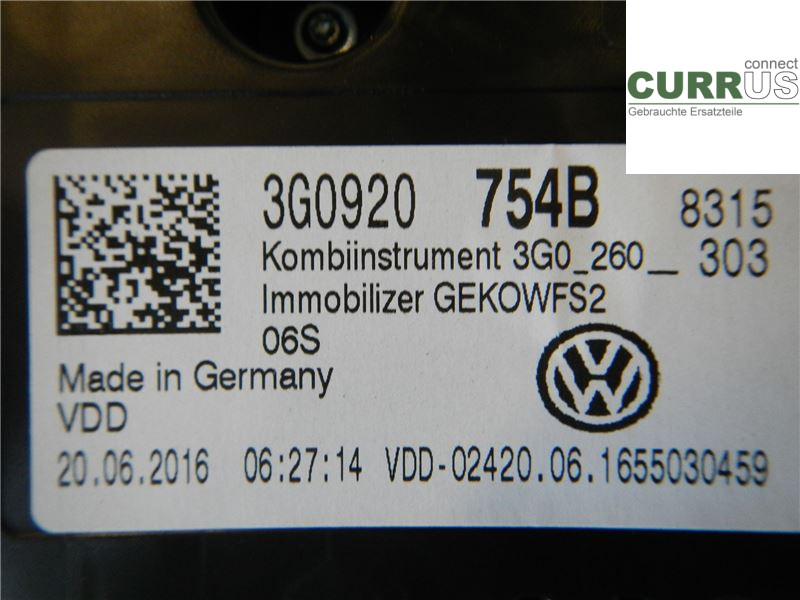 VW PASSAT  15-19 Zestaw wskaźników / liczników  1,4 GTE HYBRID