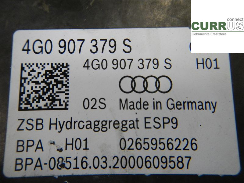 AUDI A6/S6 4G   11-18 ABS-Hydraulikeinheit 4G0614517AK 2,0 TDI