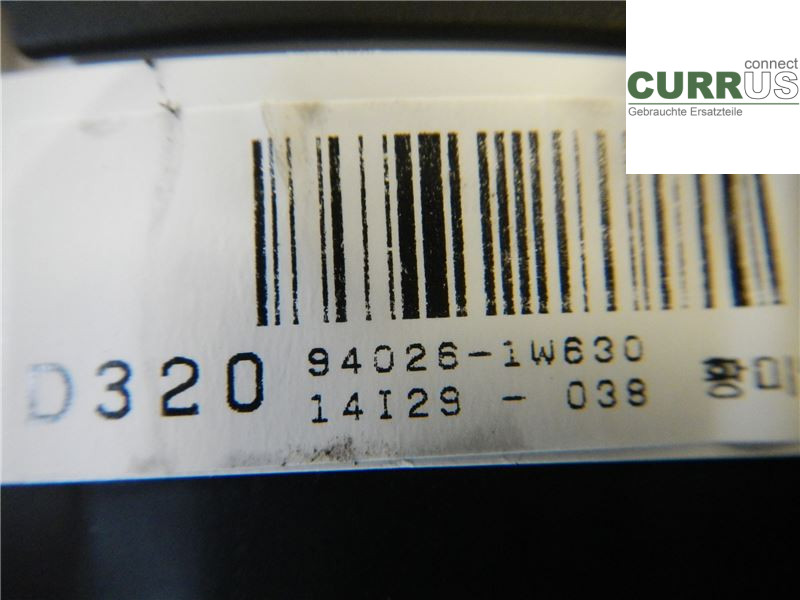 KIA RIO  12-16 Bloc instruments / combiné 940261W630 1,4