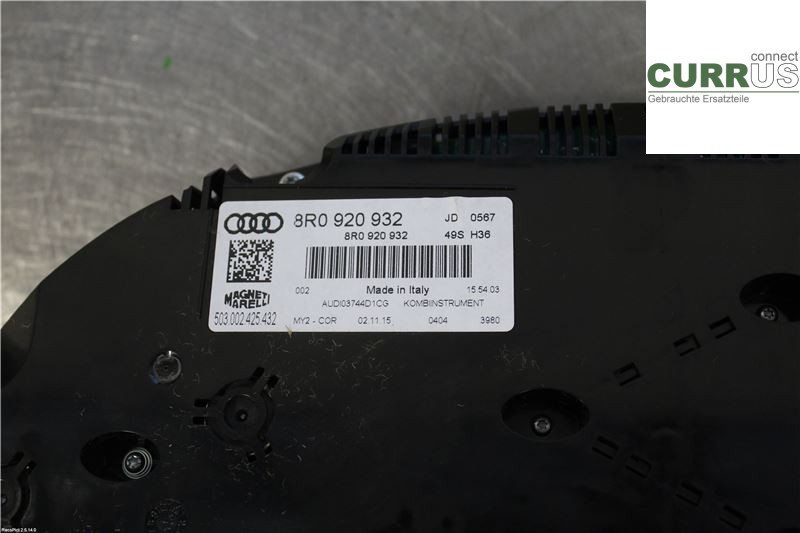AUDI Q5     09-16 Instrumentenkombination 8R0920932 3,0 TDI