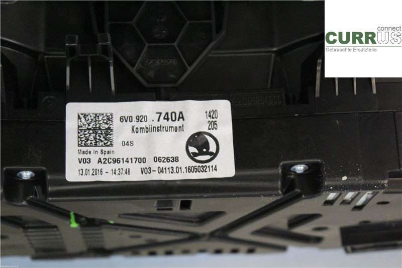 SKODA FABIA  15- Instrument cluster / comb 6V0920740A 1,2 TSI