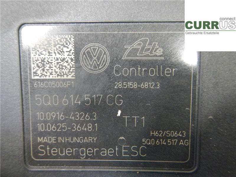 VW GOLF / E-GOLF VII   13-20 ABS Hydraulic unit 5Q0614517CG 1,4 TSI