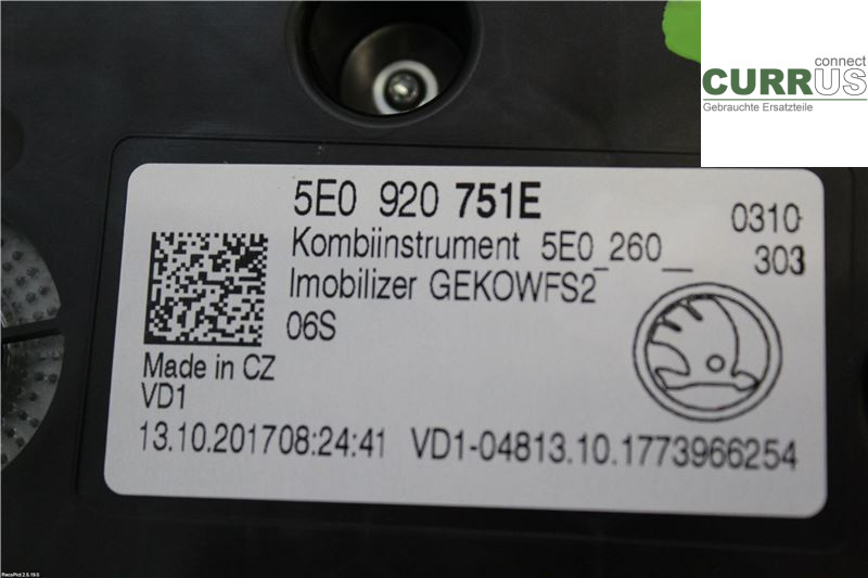 SKODA OCTAVIA  13-20 Instrumentenkombination 5E0920751E CRMB