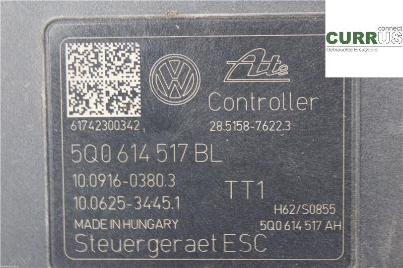 VW PASSAT  15-19 ABS-Hydraulikeinheit 5Q0614517BL CUKC