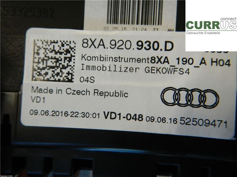 AUDI A1 19- Instrument cluster / comb 8XA920930D CHZB
