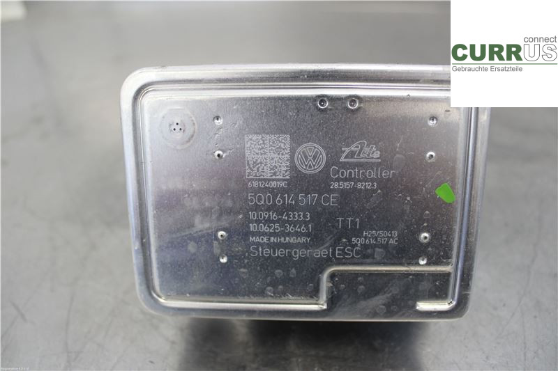 AUDI A3/S3 8V  13-20 ABS-Hydraulikeinheit 5Q0614517CE 4 CYL INSP 1,5