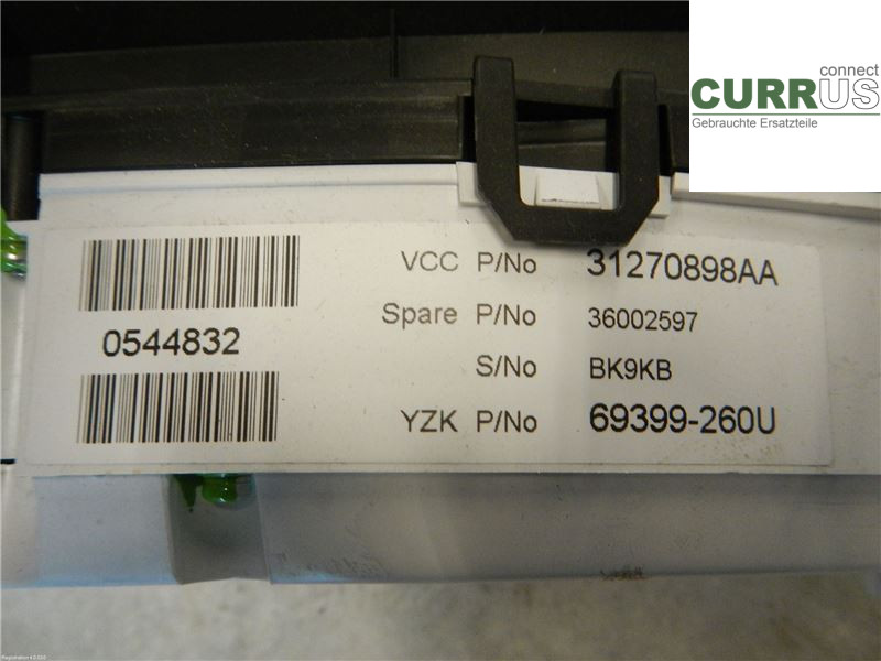 VOLVO S60      11-13 Instrument cluster / comb 36002597 2,0L 