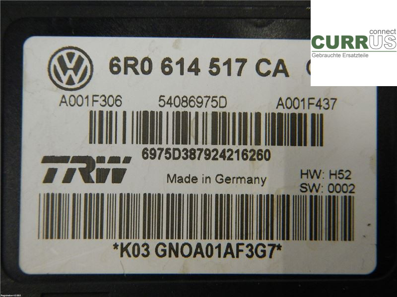 SKODA RAPID Hydrauliczna jednostka ABS 6R0614517CA 1,2L CJZD