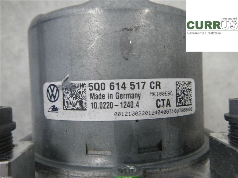 VW GOLF / E-GOLF VII   13-20 ABS Hydraulic unit 5Q0614517CR 1,0L CHZC