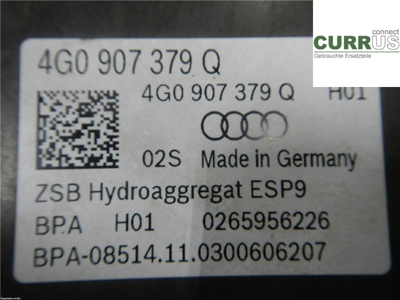 AUDI A6/S6 4G   11-18 ABS-Hydraulikeinheit 4G0614517AJ 4,0L CTGE