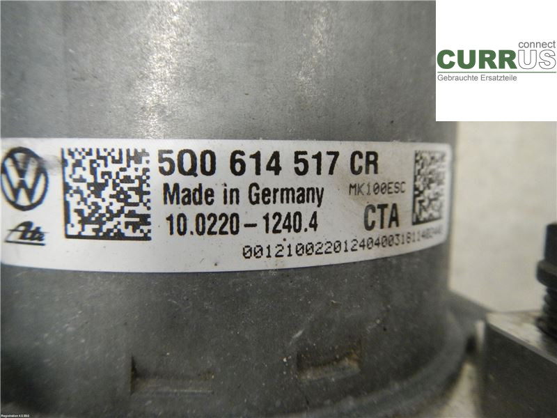 VW GOLF / E-GOLF VII   13-20 ABS Hydraulic unit 5Q0614517CR 1,0L CHZC