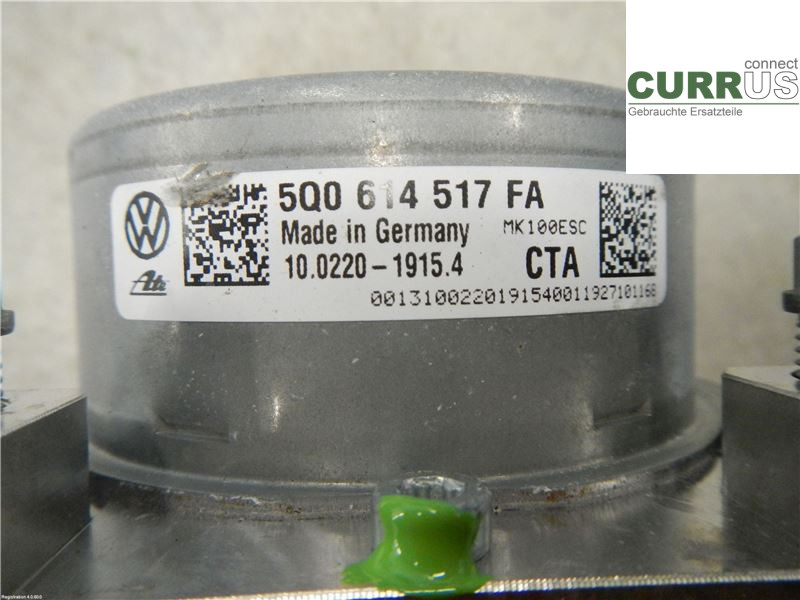 VW PASSAT  15-19 ABS Hydraulic unit 5Q0614517FA 2.0L DFHA