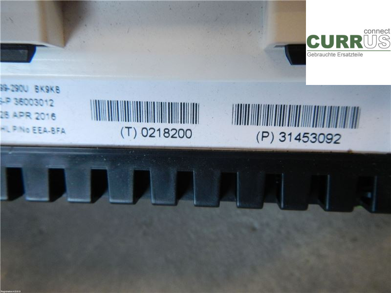 VOLVO XC70  14-16 Instrument cluster / comb 36012798 2.4L D5244T12